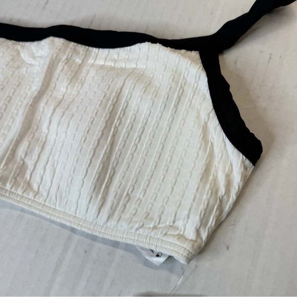 L*Space Axel One Shoulder Crop Bikini Swim
Top White Black NWT Size Large - Picture 4 of 5